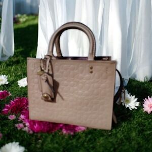 Coach Rogue 25 Tote Bag Beechwood Signature C Leather
